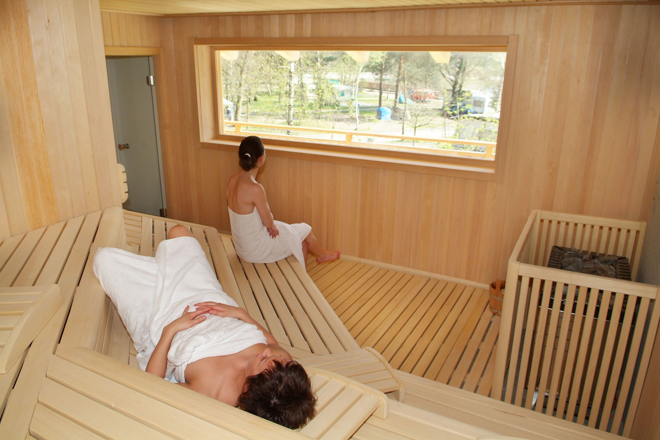 De sauna in het Wellness Centre