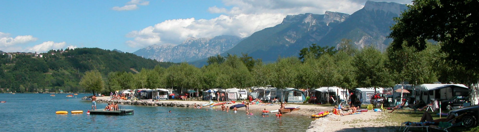 Camping aan het meer van Caldonazzo, Trentino